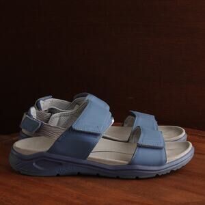 Ecco Sandals WMS SZ EU 42 US 11 Blue X-Trinsic Adjustable Slingback Leather Shoe